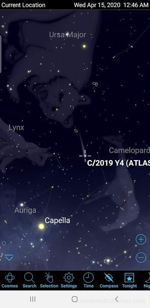 Constellations of the comet c/2019 Y4